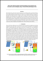 Direct solar thermal systems with thermosiphon frost protection and innovative control strategies using a Thermo-Differential Bypass Valve