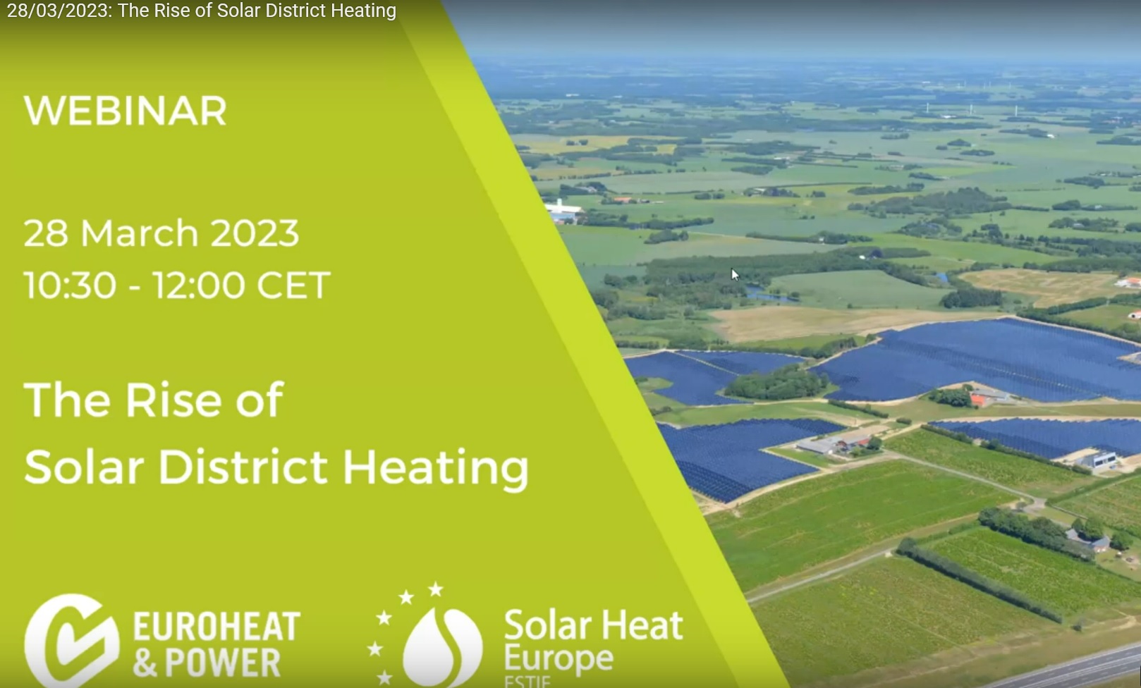 The Rise of Solar District Heating